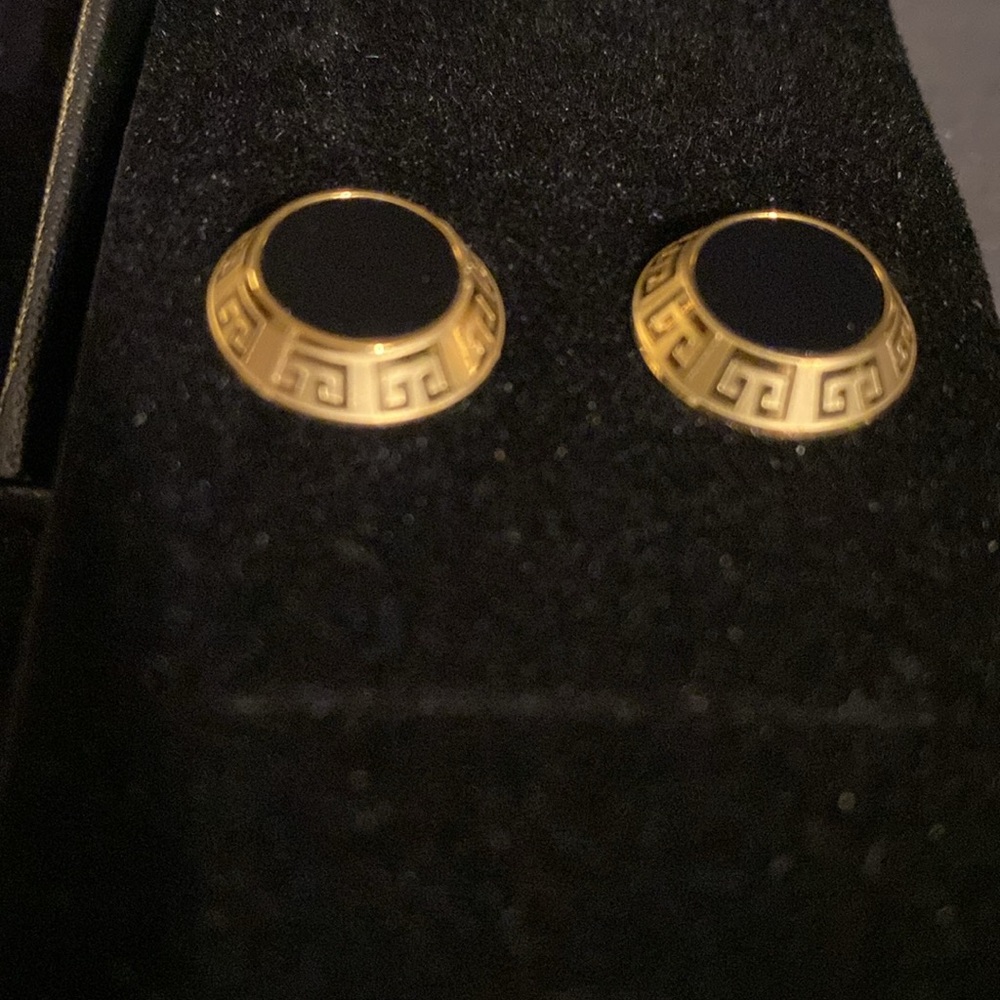 ❌Donated❌BLACK & GOLD EARRINGS - Picture 2 of 4